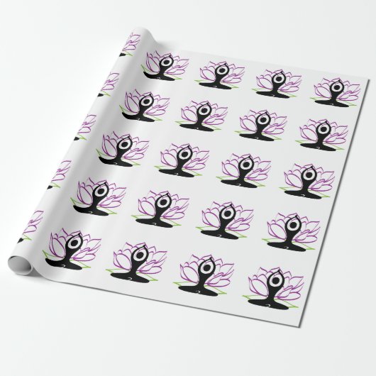 Yoga Lotus Wrapping Paper Cadeaupapier (Uitgerold)