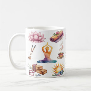 Yoga lotusbloem koffiemok