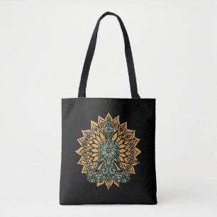 Yoga Lotuspositie Zen Grafisch Tote Bag