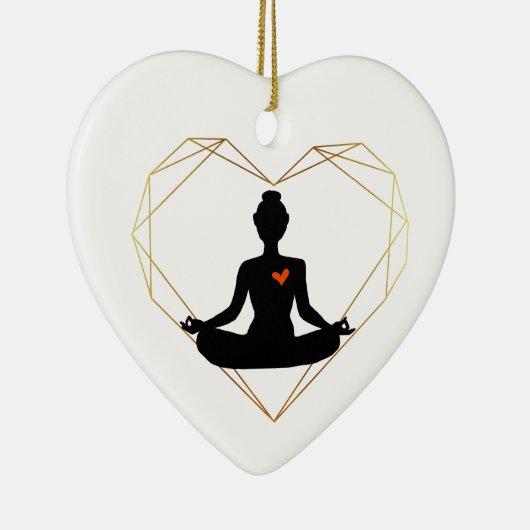 Yoga Love Heart Ornament (Rechts)
