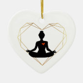 Yoga Love Heart Ornament (Voorkant)