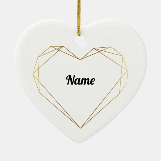 Yoga Love Heart Ornament (Achterkant)