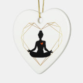 Yoga Love Heart Ornament (Links)