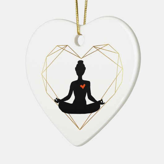 Yoga Love Heart Ornament (Links)