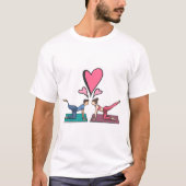 "Yoga Love" "Partner Pose" "Hart naar Hart" T-shirt (Voorkant)