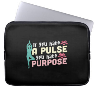 Yoga Lover   Als u een puls hebt Laptop Sleeve
