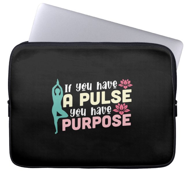 Yoga Lover | Als u een puls hebt Laptop Sleeve (Voorkant)