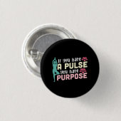 Yoga Lover | Als u een puls hebt Ronde Button 3,2 Cm (Voorkant /achterkant)