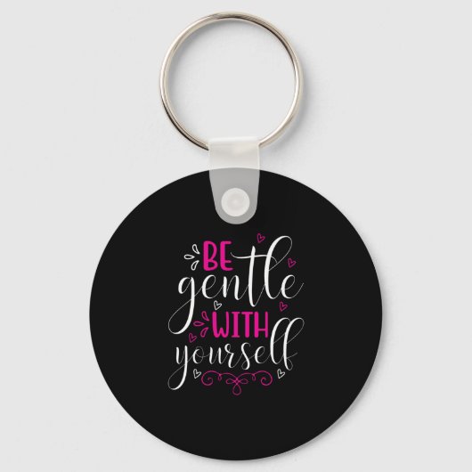 Yoga Lover | Be Gentle With Yourself Sleutelhanger (Voorkant)