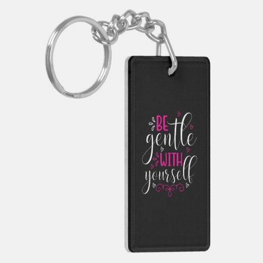 Yoga Lover | Be Gentle With Yourself Sleutelhanger (Voorkant Links)