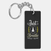 Yoga Lover | Enkel Breathe Sleutelhanger (Voorkant Links)