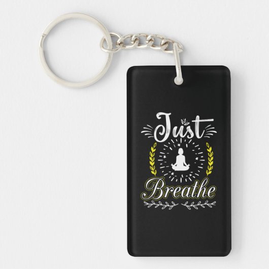 Yoga Lover | Enkel Breathe Sleutelhanger (Voorkant)