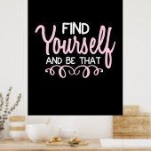 Yoga Lover | Find Yourself And Be That Poster (Keuken)
