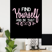 Yoga Lover | Find Yourself And Be That Poster (Thuiskantoor)