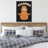 Yoga Lover Gift Vrouwen Capybara Meditatie Yoga Canvas Afdruk (Insitu (Slaapkamer))