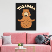 Yoga Lover Gift Vrouwen Capybara Meditatie Yoga Canvas Afdruk (Insitu (Woonkamer))