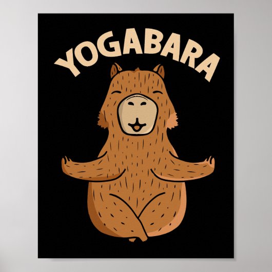 Yoga Lover Gift Vrouwen Capybara Meditatie Yoga Poster (Voorkant)
