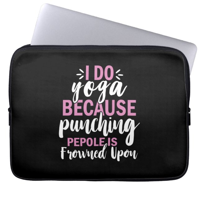 Yoga Lover | I Do Yoga Laptop Sleeve (Voorkant)