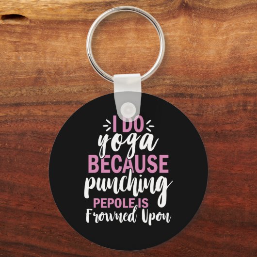 Yoga Lover | I Do Yoga Sleutelhanger (Voorkant)