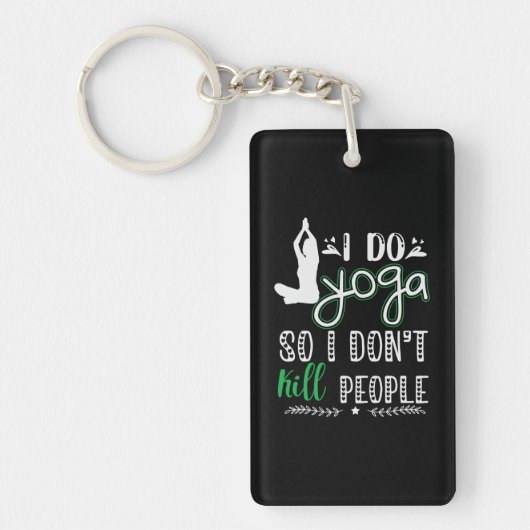 Yoga Lover | I Do Yoga Sleutelhanger (Voorkant)