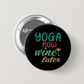 Yoga Lover | Joga Wine later Ronde Button 5,7 Cm (Voorkant /achterkant)
