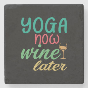 Yoga Lover Joga Wine later Stenen Onderzetter