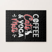 Yoga Lover | Koffiekat en yogha mats Legpuzzel (Horizontaal)