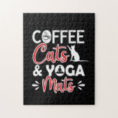 Yoga Lover | Koffiekat en yogha mats Legpuzzel (Verticaal)