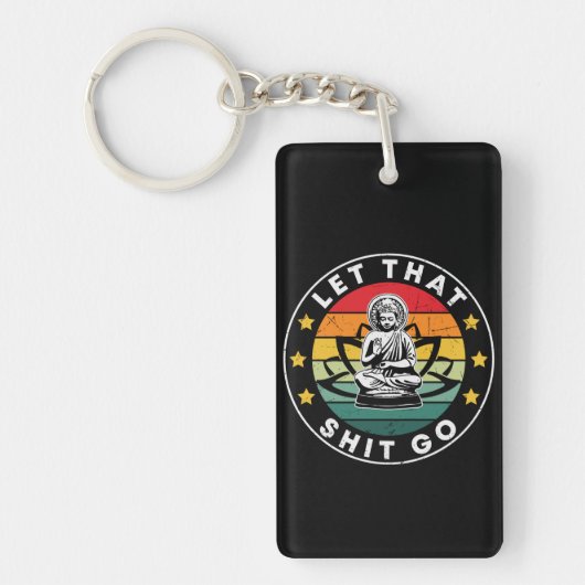 Yoga Lover | Let That Thing Go Yoga Sleutelhanger (Voorkant)