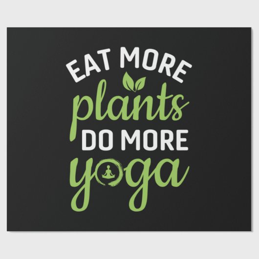 Yoga Lover | Meer Planten eten meer Yoga Cadeaupapier (Vlak)