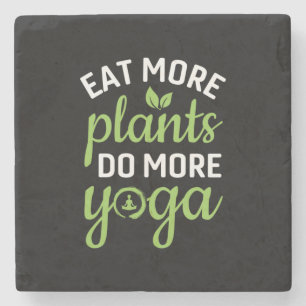 Yoga Lover Meer Planten eten meer Yoga Stenen Onderzetter