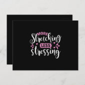Yoga Lover | More Stretching Less Stressing Briefkaart (Voorkant / Achterkant)
