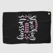 Yoga Lover | More Stretching Less Stressing Golfhanddoek (Horizontaal)