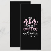 Yoga Lover | This Mom Runs On Coffee And Yoga Menu (Voorkant / Achterkant)