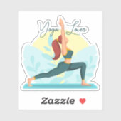Yoga Lover -  Warrior Pose Design Sticker (Vel)