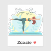 Yoga Lover -  Warrior Pose Design Sticker (Vel)