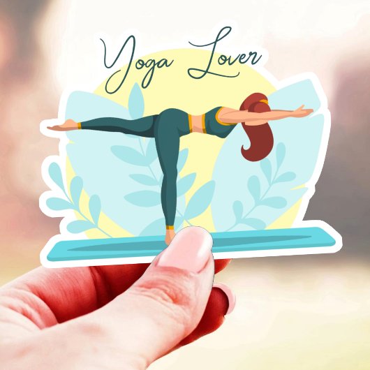 Yoga Lover -  Warrior Pose Design Sticker