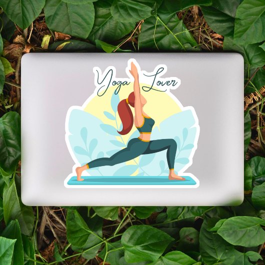Yoga Lover - Warrior Pose Design Sticker