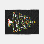 Yoga Lover Xmas Lighting Yoga Christmas Tree  Fleece Deken (Voorkant (Horizontaal))