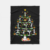 Yoga Lover Xmas Lighting Yoga Christmas Tree  Fleece Deken (Voorkant)
