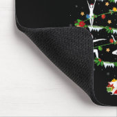 Yoga Lover Xmas Lighting Yoga Christmas Tree  Muismat (Hoek)