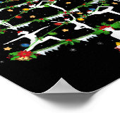 Yoga Lover Xmas Lighting Yoga Christmas Tree  Poster (Hoek)