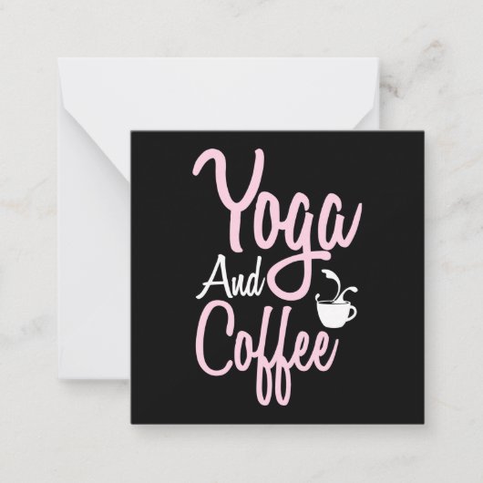 Yoga Lover | Yoga And Coffee Notitiekaartje (Voorkant)