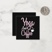 Yoga Lover | Yoga And Coffee Notitiekaartje (Voorkant / Achterkant in situ)