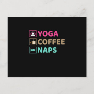 Yoga Lover Yoga Coffee Naps Briefkaart
