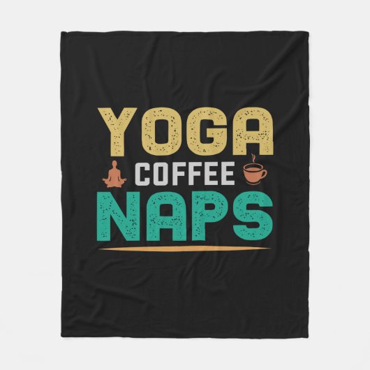 Yoga Lover | Yoga Coffee Naps Fleece Deken (Voorkant)