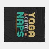 Yoga Lover | Yoga Coffee Naps Fleece Deken (Voorkant (Horizontaal))