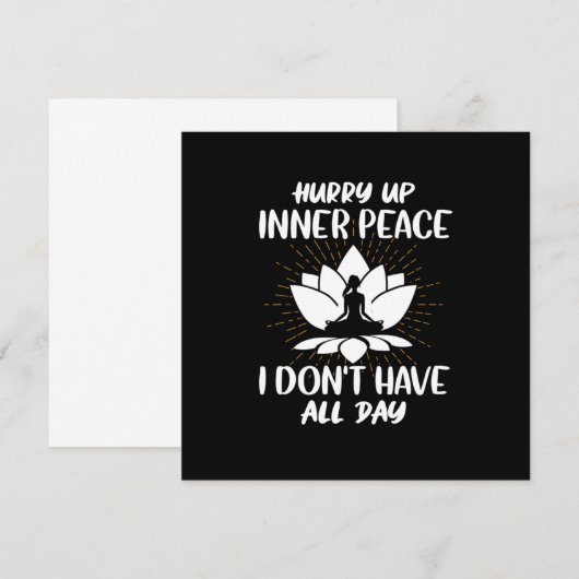 Yoga Lover | Yoga die ik niet de hele dag heb Kaart (Voorkant / Achterkant)