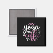 Yoga Lover | Yoga en koffie Magneet (Voorkant / Achterkant)