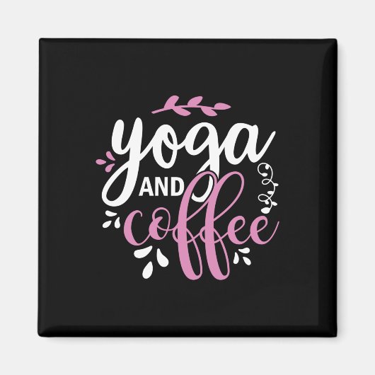Yoga Lover | Yoga en koffie Magneet (Voorkant)
